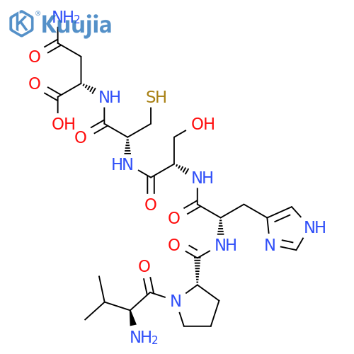 L-Asparagine, L-valyl-L-prolyl-L-histidyl-L-seryl-L-cysteinyl- structure