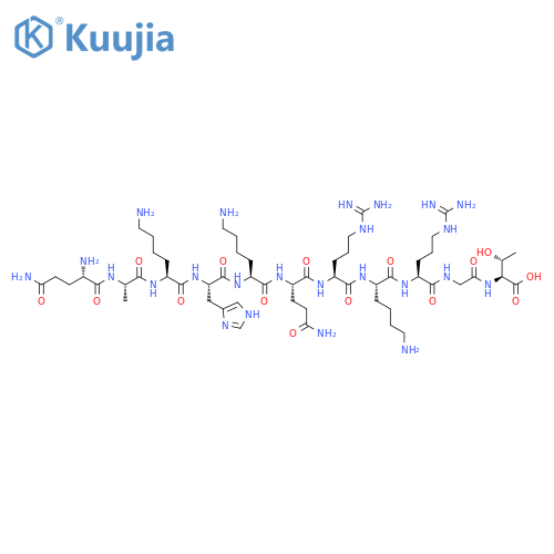 L-Threonine, L-glutaminyl-L-alanyl-L-lysyl-L-histidyl-L-lysyl-L-glutaminyl-L-arginyl-L-lysyl-L-arginylglycyl- structure
