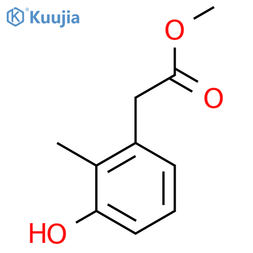 Benzeneacetic acid, 3-hydroxy-2-methyl-, methyl ester structure