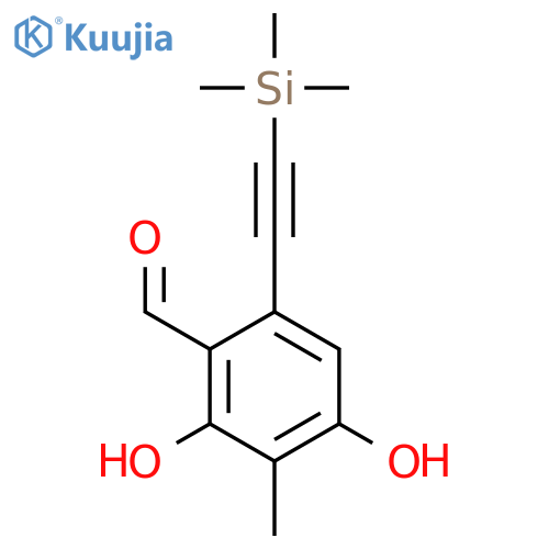 BENZALDEHYDE, 2,4-DIHYDROXY-3-METHYL-6-[2-(TRIMETHYLSILYL)ETHYNYL]- structure