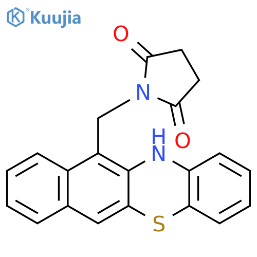 2,5-Pyrrolidinedione, 1-(12H-benzo[b]phenothiazin-11-ylmethyl)- structure