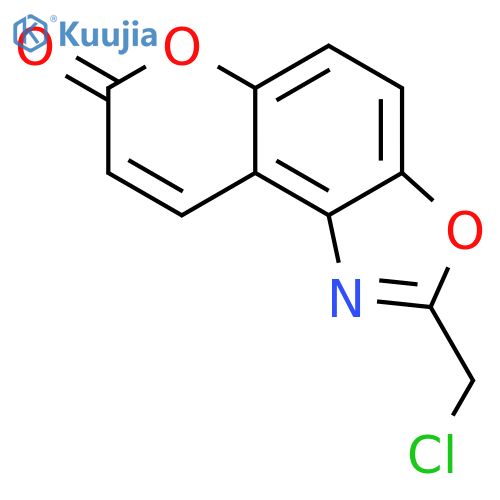 7H-Pyrano[3,2-e]benzoxazol-7-one, 2-(chloromethyl)- structure