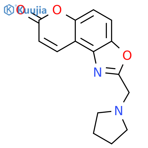 7H-PYRANO[3,2-E]BENZOXAZOL-7-ONE, 2-(1-PYRROLIDINYLMETHYL)- structure