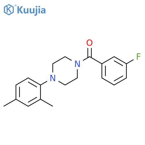 1-(2,4-dimethylphenyl)-4-(3-fluorobenzoyl)piperazine structure