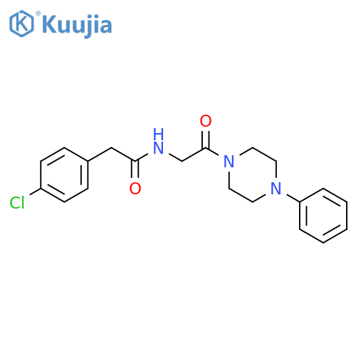 <br>2-(4-chlorophenyl)-N-[2-oxo-2-(4-phenyl-1-piperazinyl)ethyl]acetamide (non- preferred name) structure