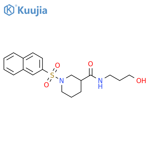 4-Hydroxy-1-(1-(naphthalen-2-ylsulfonyl)piperidin-3-yl)butan-1-one structure