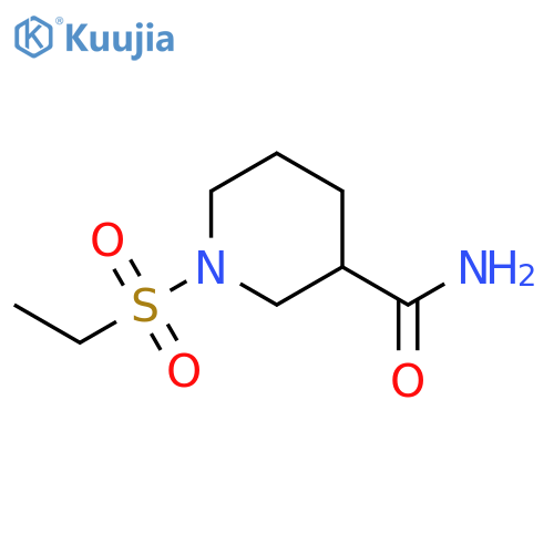 1-(Ethylsulfonyl)-3-piperidinecarboxamide structure
