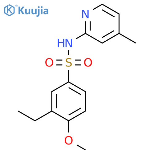 3-ethyl-4-methoxy-N-(4-methylpyridin-2-yl)benzene-1-sulfonamide structure
