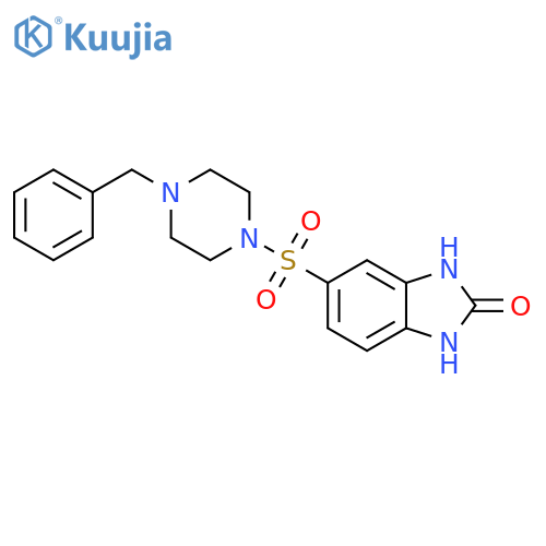5-(4-benzylpiperazin-1-yl)sulfonyl-1H-1,3-benzodiazol-2-ol structure