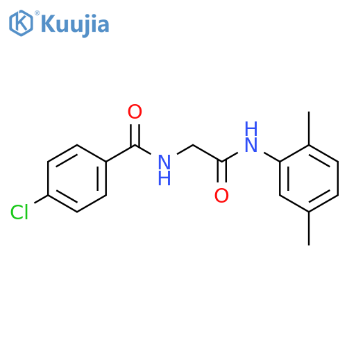 4-chloro-N-{2-[(2,5-dimethylphenyl)amino]-2-oxoethyl}benzamide structure