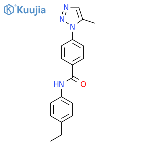 N-(4-ethylphenyl)-4-(5-methyl-1H-1,2,3-triazol-1-yl)benzamide structure