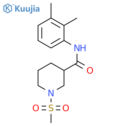 N-(2,3-dimethylphenyl)-1-methanesulfonylpiperidine-3-carboxamide structure
