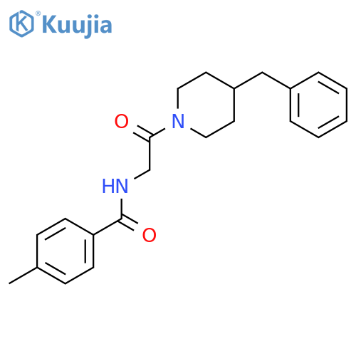 N-[2-(4-Benzyl-piperidin-1-yl)-2-oxo-ethyl]-4-methyl-benzamide structure