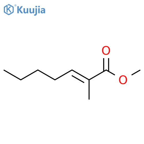 2-Heptenoic acid, 2-methyl-, methyl ester structure