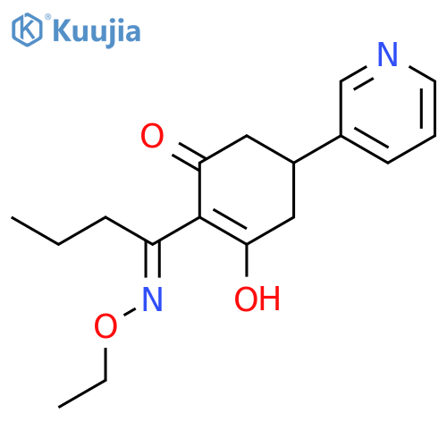 2-CYCLOHEXEN-1-ONE, 2-[1-(ETHOXYIMINO)BUTYL]-3-HYDROXY-5-(3-PYRIDINYL)- structure