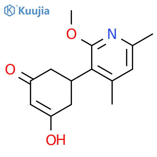 2-Cyclohexen-1-one, 3-hydroxy-5-(2-methoxy-4,6-dimethyl-3-pyridinyl)- structure