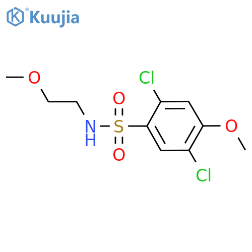 2,5-dichloro-4-methoxy-N-(2-methoxyethyl)benzene-1-sulfonamide structure
