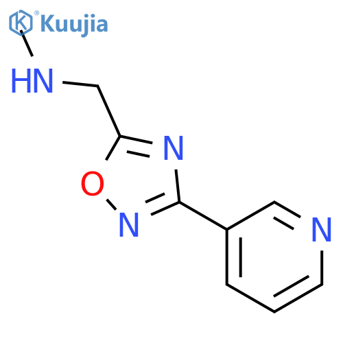 N-methyl-1-[3-(3-pyridyl)-1,2,4-oxadiazol-5-yl]methanamine structure