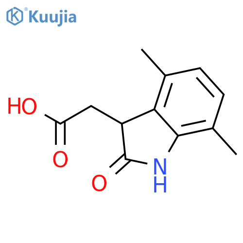 (4,7-dimethyl-2-oxo-2,3-dihydro-1H-indol-3-yl)acetic Acid structure