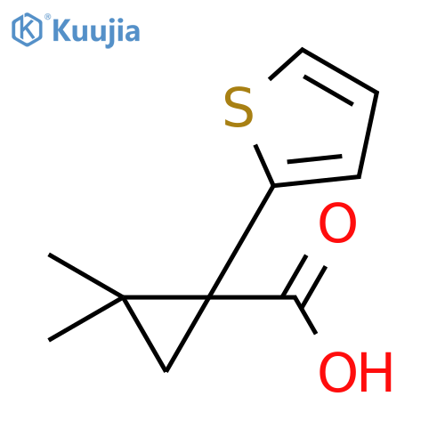 2,2-dimethyl-1-(2-thienyl)cyclopropanecarboxylic Acid structure