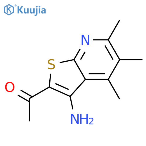 1-(3-Amino-4,5,6-trimethylthieno2,3-bpyridin-2-yl)ethanone structure
