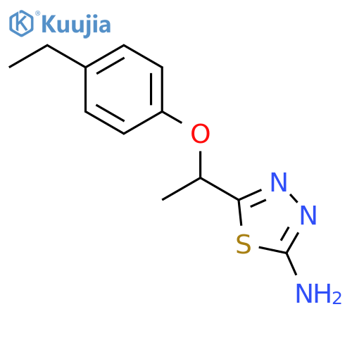 5-1-(4-Ethylphenoxy)ethyl-1,3,4-thiadiazol-2-amine structure