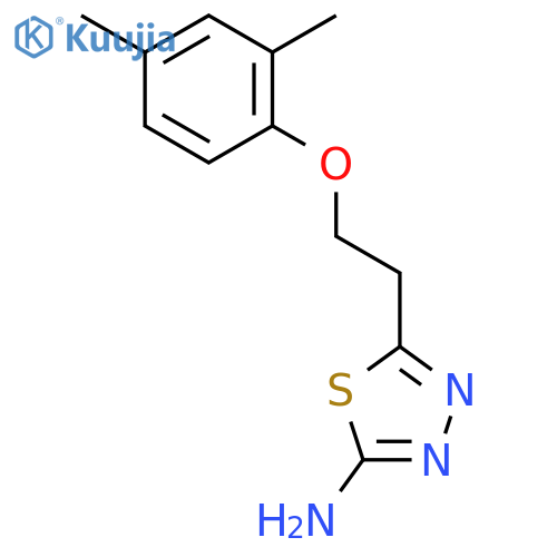 5-2-(2,4-Dimethylphenoxy)ethyl-1,3,4-thiadiazol-2-amine structure