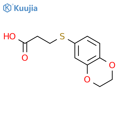 3-(2,3-Dihydro-1,4-benzodioxin-6-ylthio)propanoic Acid structure