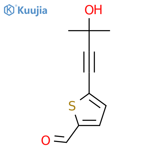 5-(3-Hydroxy-3-methylbut-1-yn-1-yl)thiophene-2-carbaldehyde structure