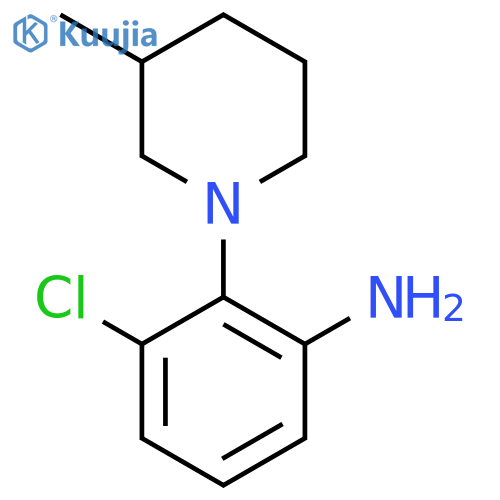 3-chloro-2-(3-methyl-1-piperidinyl)aniline structure