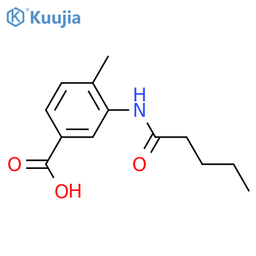 4-Methyl-3-(pentanoylamino)benzoic Acid structure