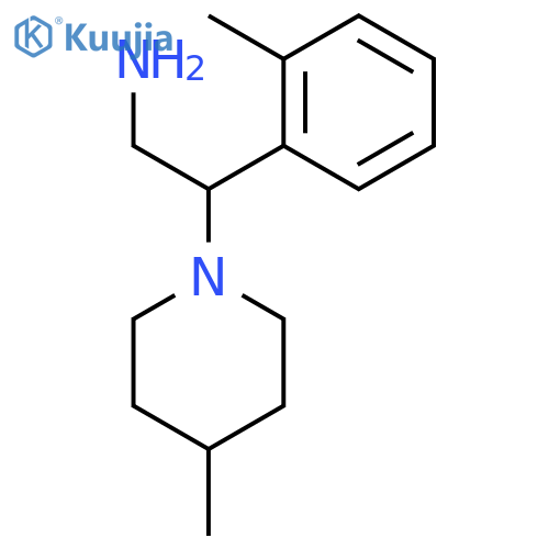 2-(4-Methylpiperidin-1-yl)-2-(o-tolyl)ethanamine structure