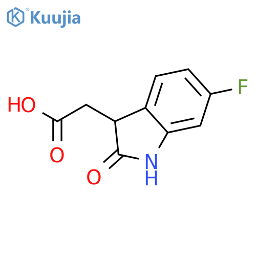 (6-fluoro-2-oxo-2,3-dihydro-1H-indol-3-yl)acetic Acid structure