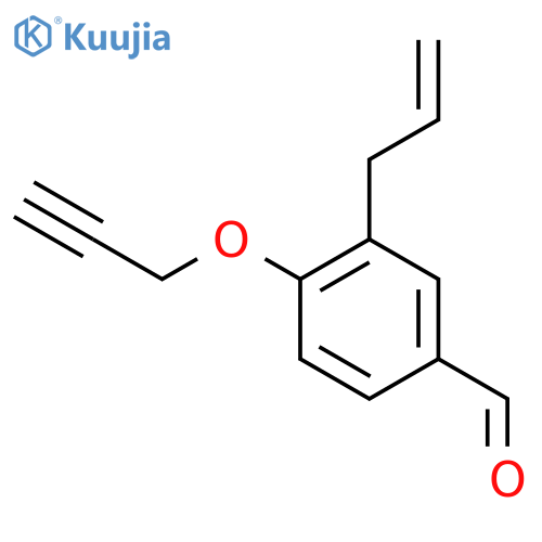 3-allyl-4-(2-propyn-1-yloxy)benzaldehyde structure