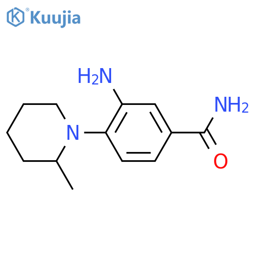 3-Amino-4-(2-methyl-1-piperidinyl)benzamide structure