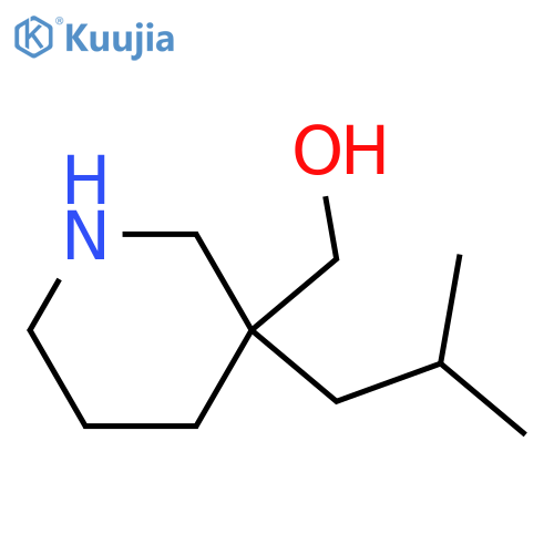 (3-Isobutylpiperidin-3-yl)methanol structure