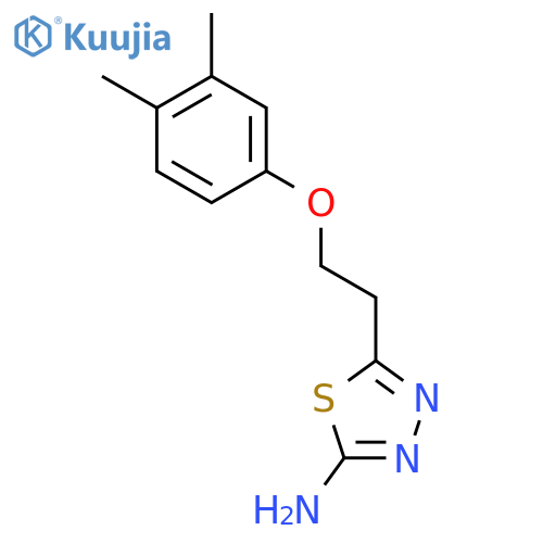 5-2-(3,4-Dimethylphenoxy)ethyl-1,3,4-thiadiazol-2-amine structure