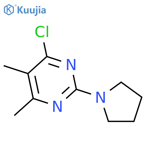 4-chloro-5,6-dimethyl-2-pyrrolidin-1-ylpyrimidine structure
