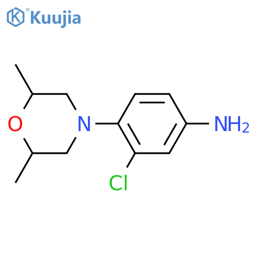 3-Chloro-4-(2,6-dimethyl-4-morpholinyl)aniline structure