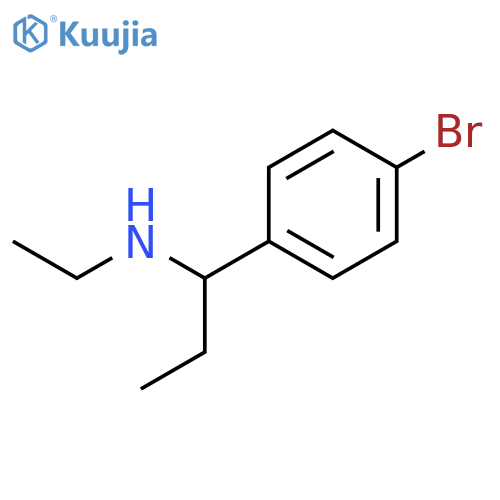 1-(4-Bromophenyl)-N-ethylpropan-1-amine structure