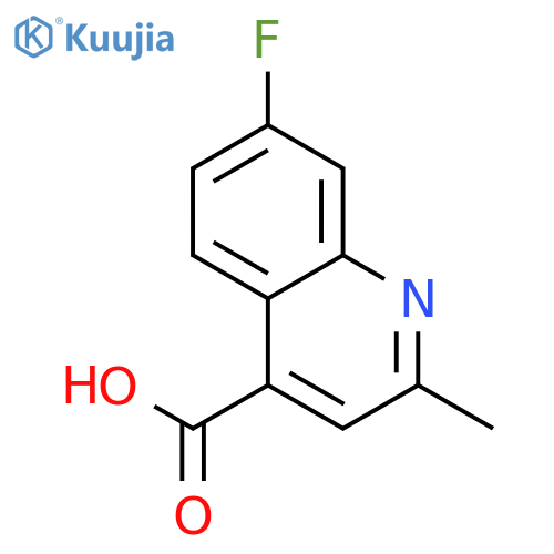 7-Fluoro-2-methylquinoline-4-carboxylic acid structure