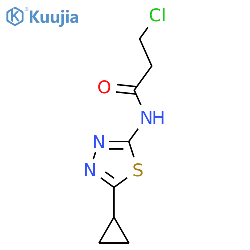 3-Chloro-N-(5-cyclopropyl-1,3,4-thiadiazol-2-yl)propanamide structure