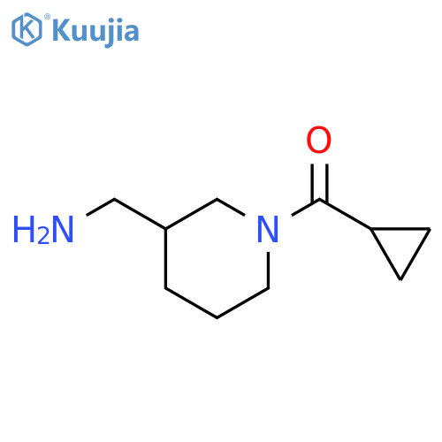 1-1-(cyclopropylcarbonyl)piperidin-3-ylmethanamine structure