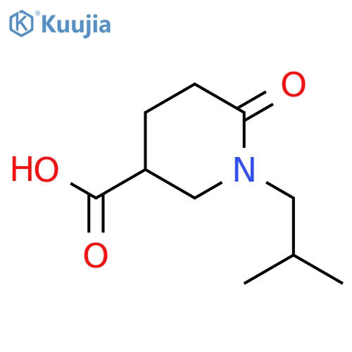 1-Isobutyl-6-oxopiperidine-3-carboxylic acid structure