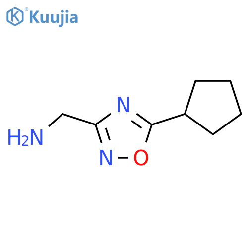 (5-Cyclopentyl-1,2,4-oxadiazol-3-yl)methylamine structure