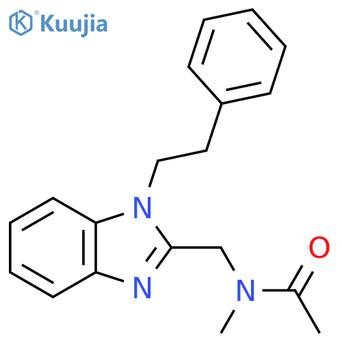N-methyl-N-{1-(2-phenylethyl)-1H-1,3-benzodiazol-2-ylmethyl}acetamide structure
