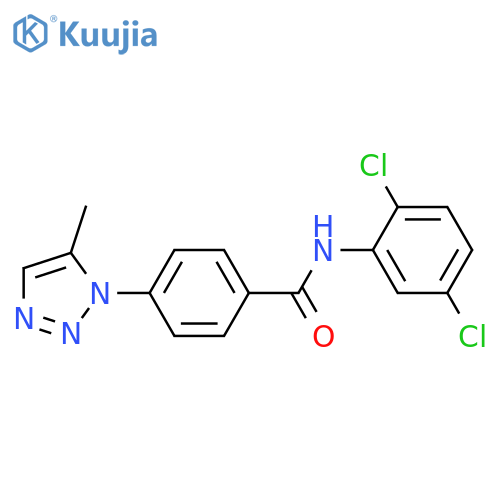 N-(2,5-dichlorophenyl)-4-(5-methyl-1H-1,2,3-triazol-1-yl)benzamide structure