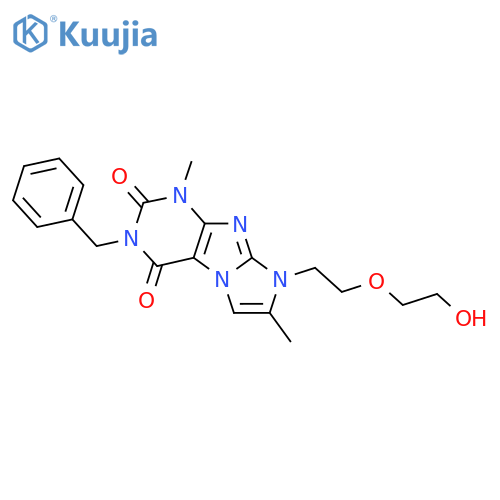 3-benzyl-8-2-(2-hydroxyethoxy)ethyl-1,7-dimethyl-1H,2H,3H,4H,8H-imidazo1,2-gpurine-2,4-dione structure
