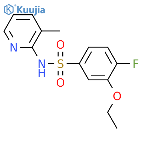 3-ethoxy-4-fluoro-N-(3-methylpyridin-2-yl)benzene-1-sulfonamide structure