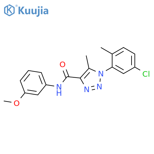 1-(5-chloro-2-methylphenyl)-N-(3-methoxyphenyl)-5-methyl-1H-1,2,3-triazole-4-carboxamide structure